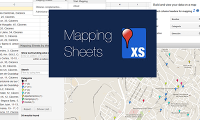 Geolocalización con Google Docs y Mapping Sheets